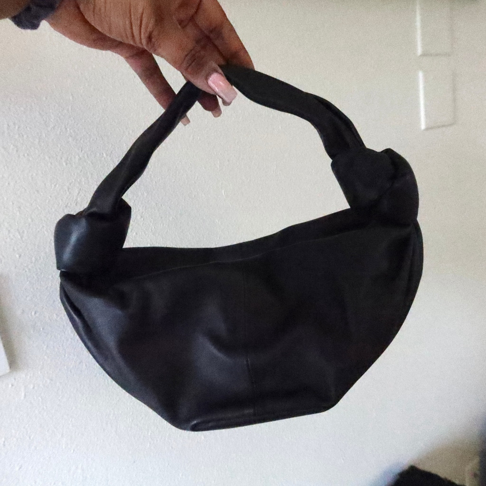 Bottega Veneta Mini Double Knot Bag – Black Intrecciato Nappa Leather